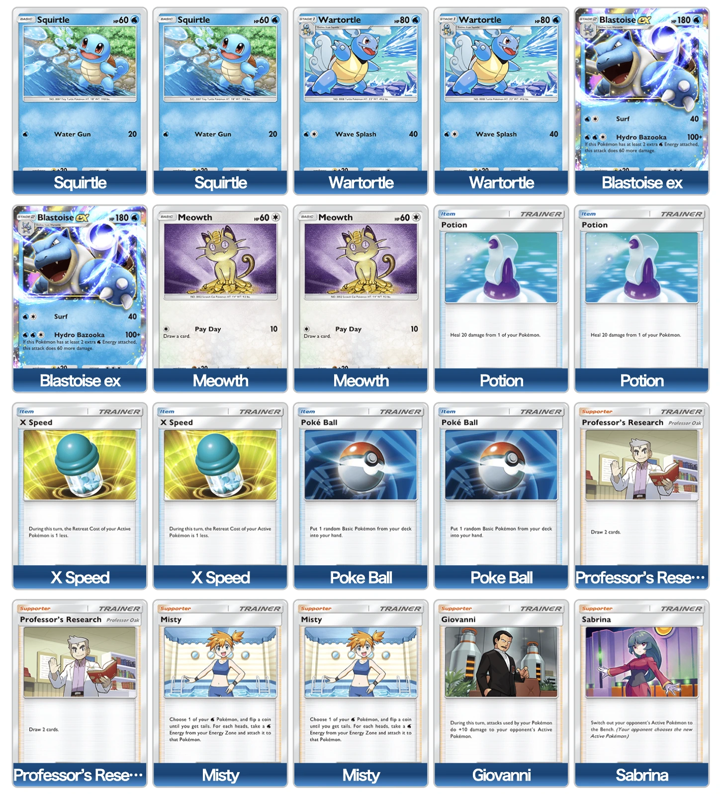 Blastoise EX Deck