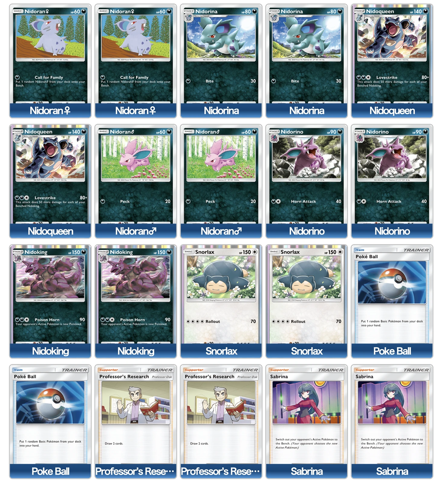 Nidoqueen & Nidoking Deck