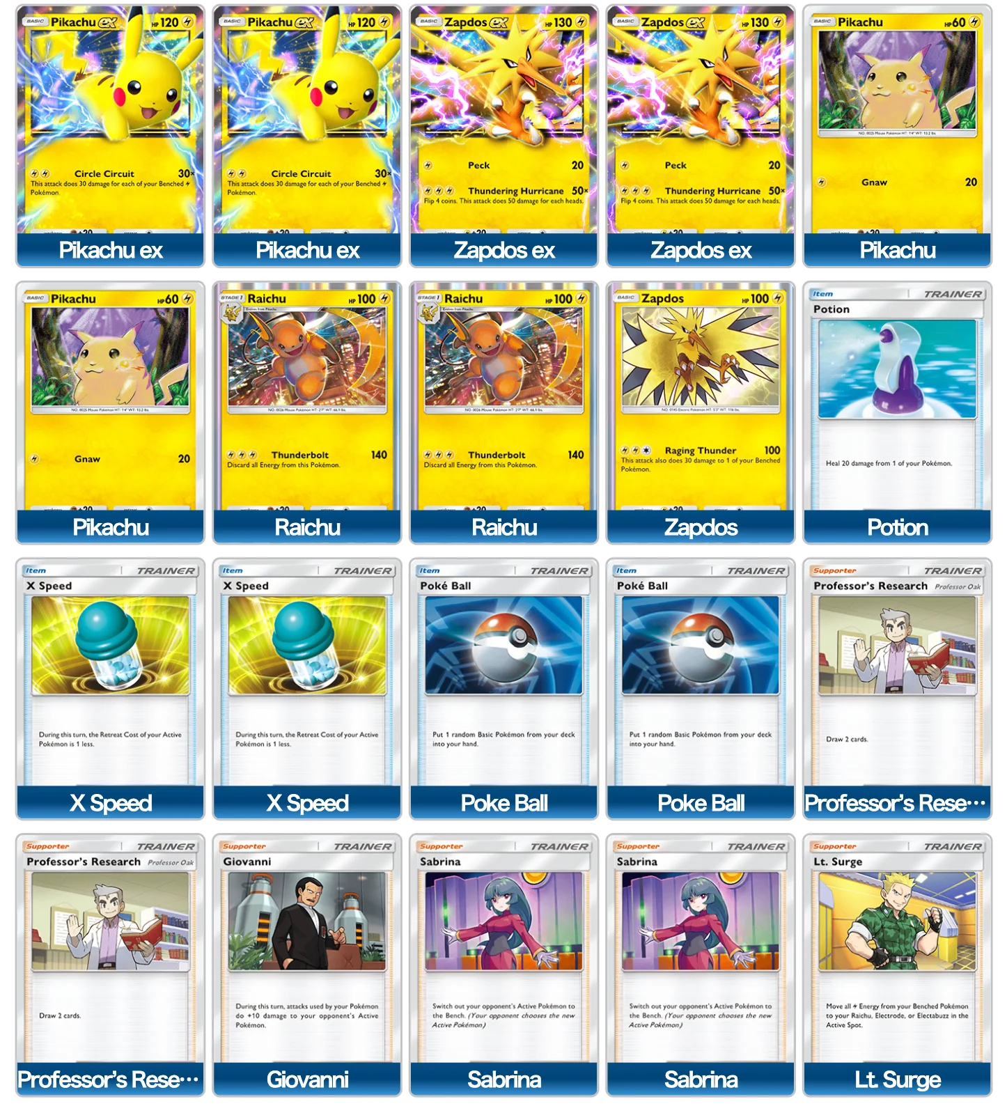 Pikachu EX Deck