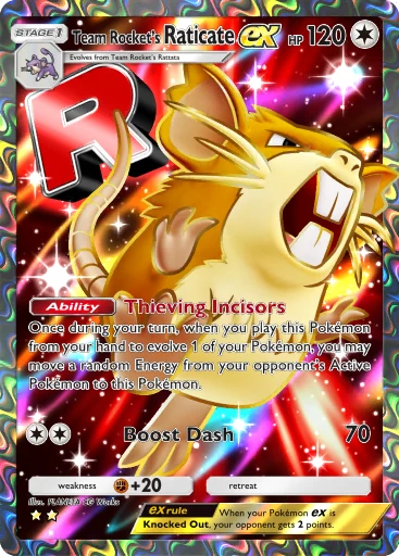 Team Rocket's Raticate ex