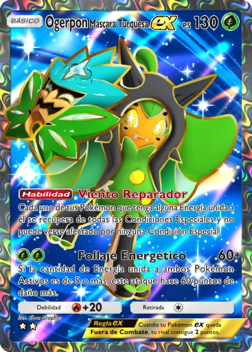 Máscara Verde Azulado Ogerpon ex