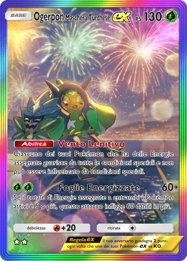 Maschera verde acqua Ogerpon ex